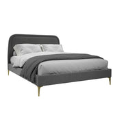Orenza Linen Bed - Metal Legs