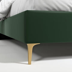 Solra Velvet Bed - Metal Legs