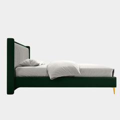 Solra Velvet Bed - Metal Legs