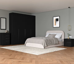 Diplo 4 Door Wardrobe 5-Piece Bedroom Set