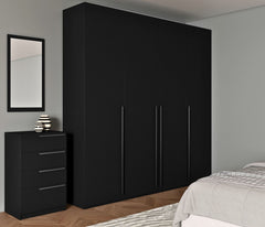 Diplo 4 Door Wardrobe 5-Piece Bedroom Set