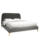Orenza Linen Bed - Metal Legs