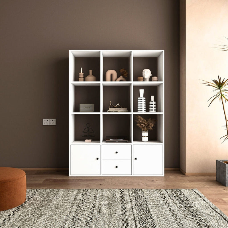 Velar 9 Bookcase – White