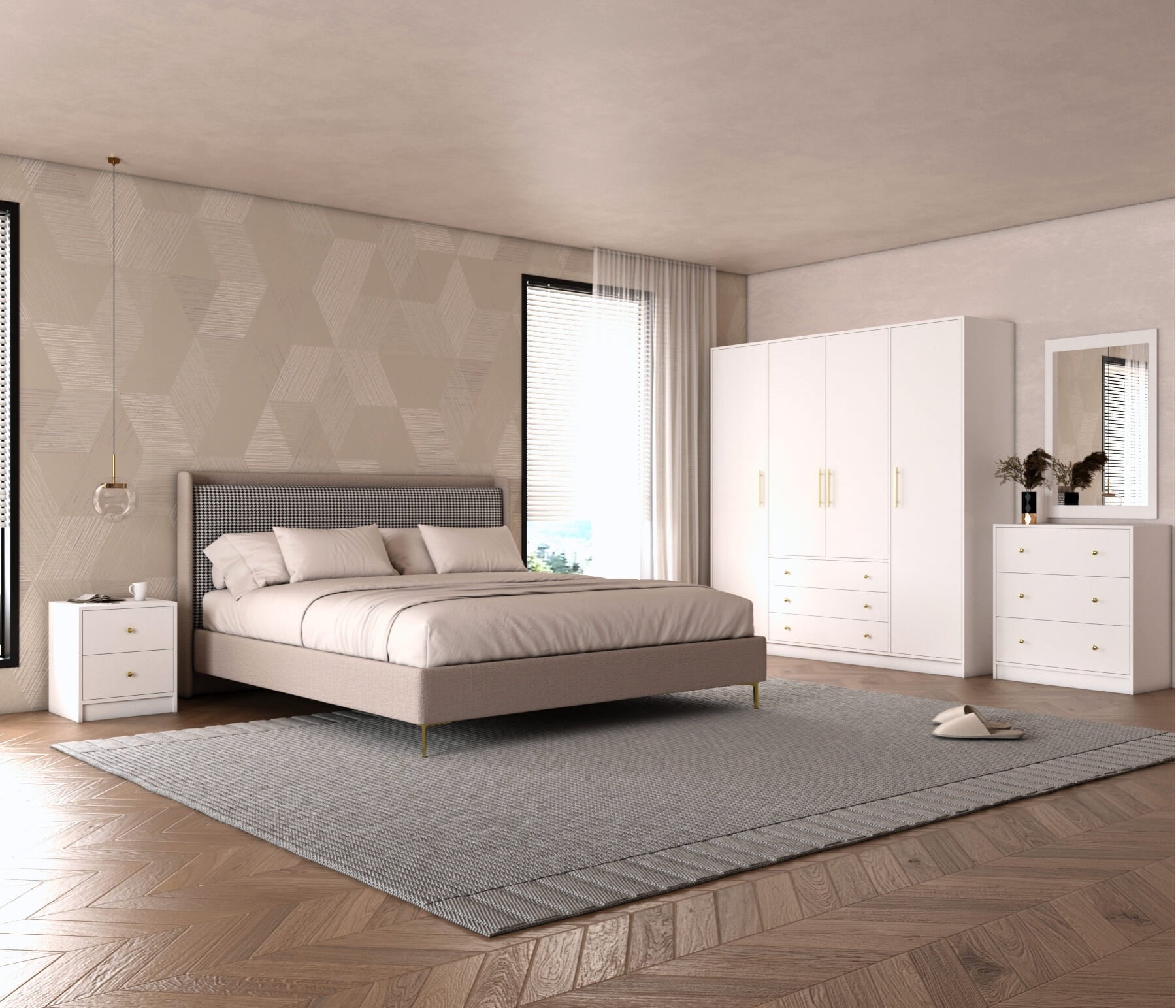 Soul 4 Door Wardobe 5-Piece Bedroom Set