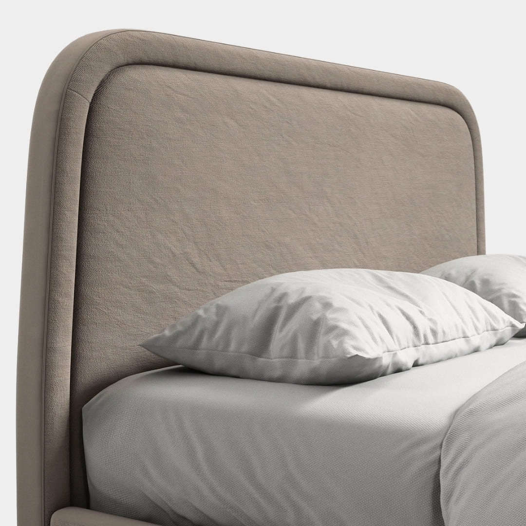 Orenza Linen Bed - Metal Legs