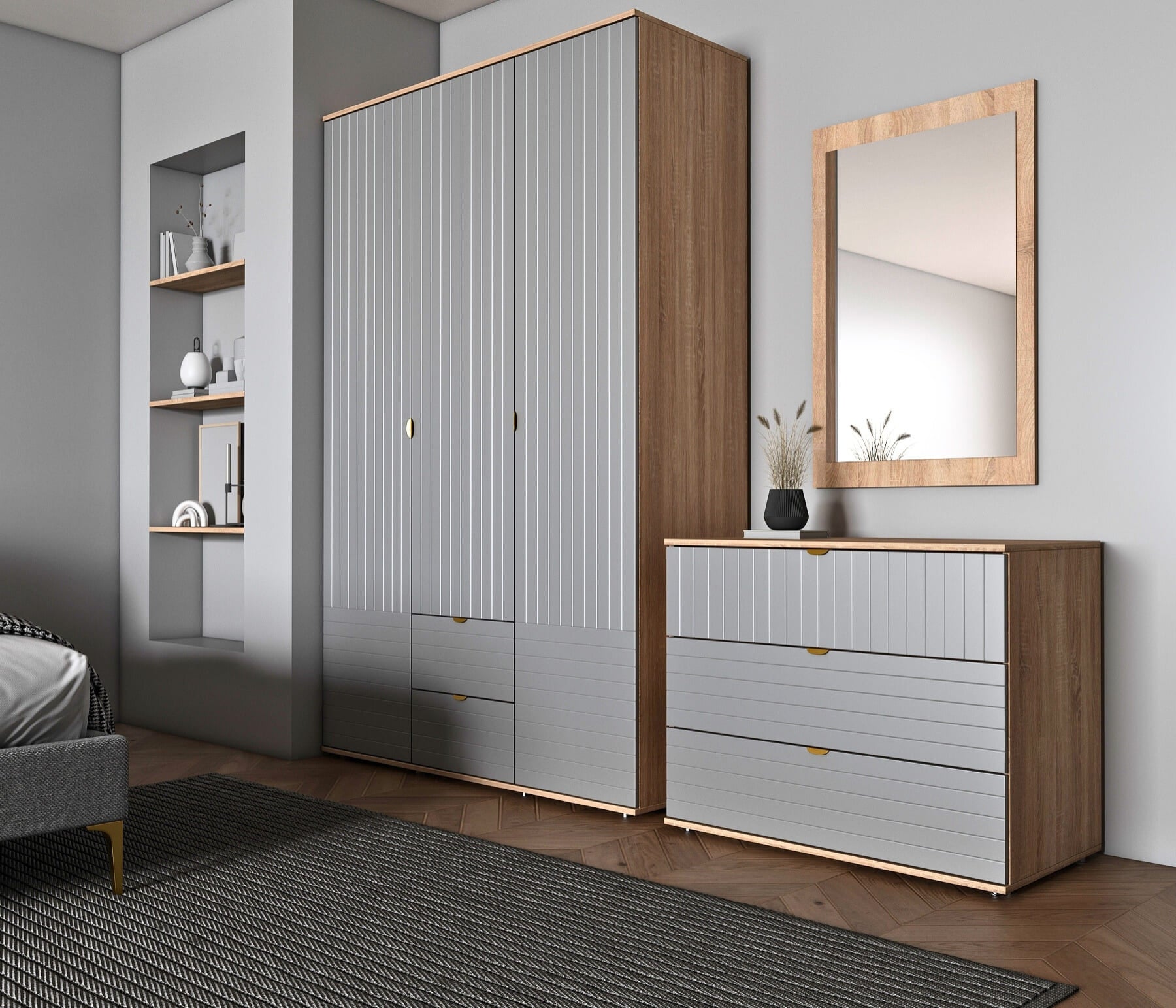 Emilia 3 Door Wardrobe