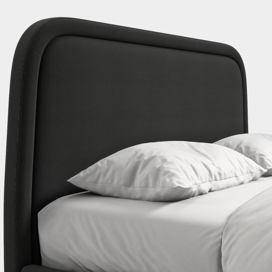 Orenza Linen Bed - Metal Legs