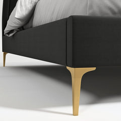 Orenza Linen Bed - Metal Legs