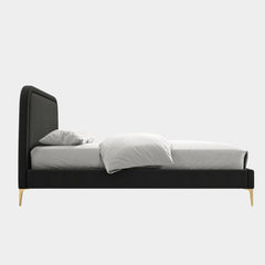 Orenza Linen Bed - Metal Legs