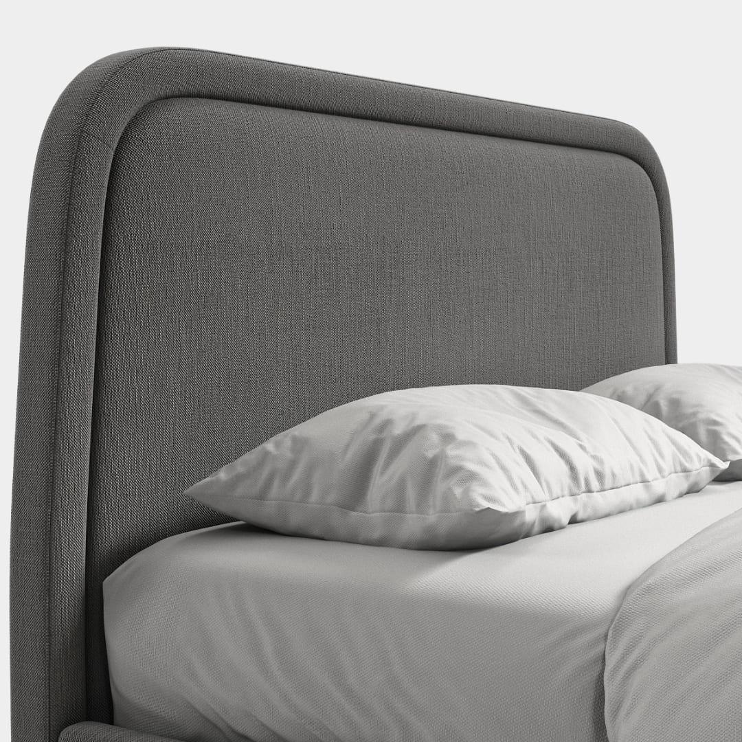 Orenza Linen Bed - Metal Legs