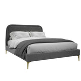 Orenza Linen Bed - Metal Legs