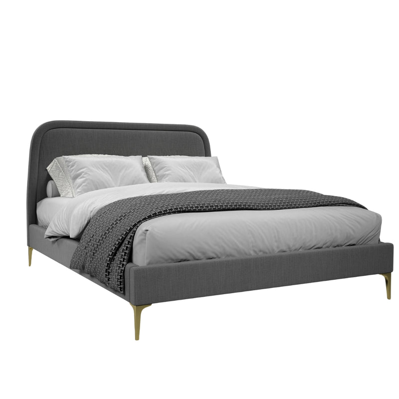 Orenza Linen Bed - Metal Legs