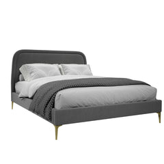 Orenza Linen Bed - Metal Legs