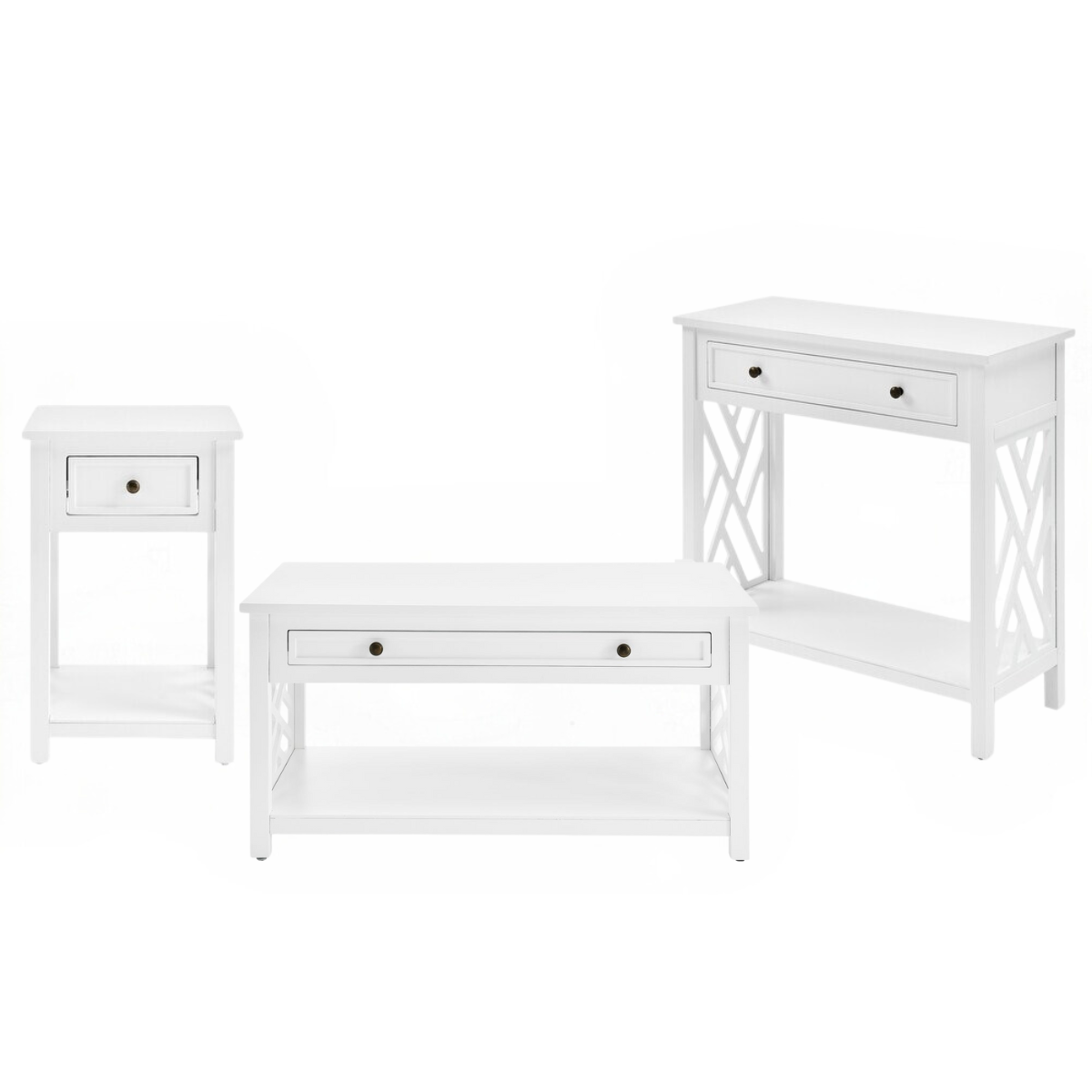3Pce Jane Coffee Table , Side Table & Console