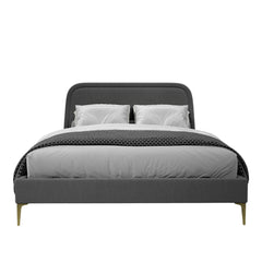Orenza Linen Bed - Metal Legs