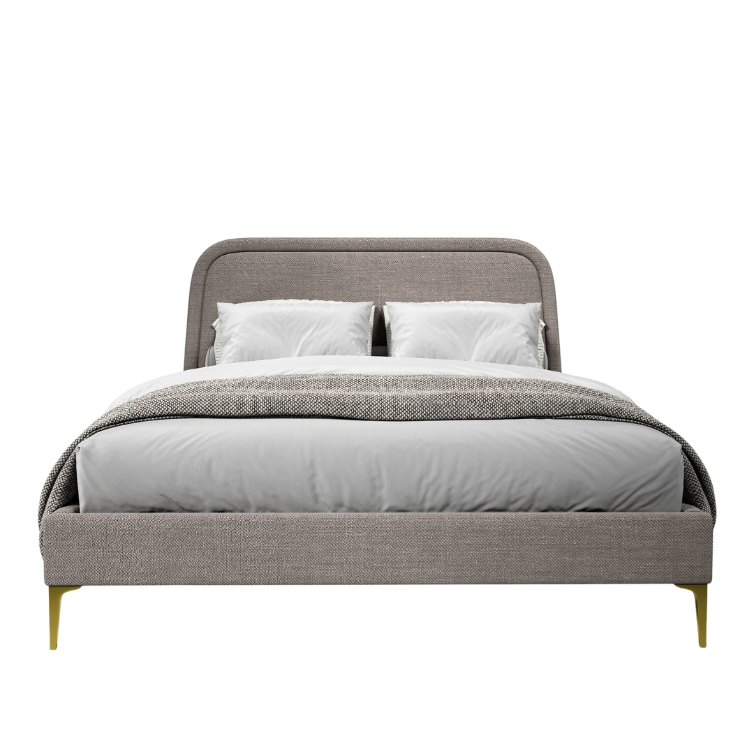 Orenza Linen Bed - Metal Legs