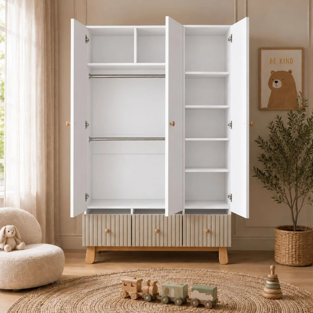 Lumi 3 Door Kids Wardrobe