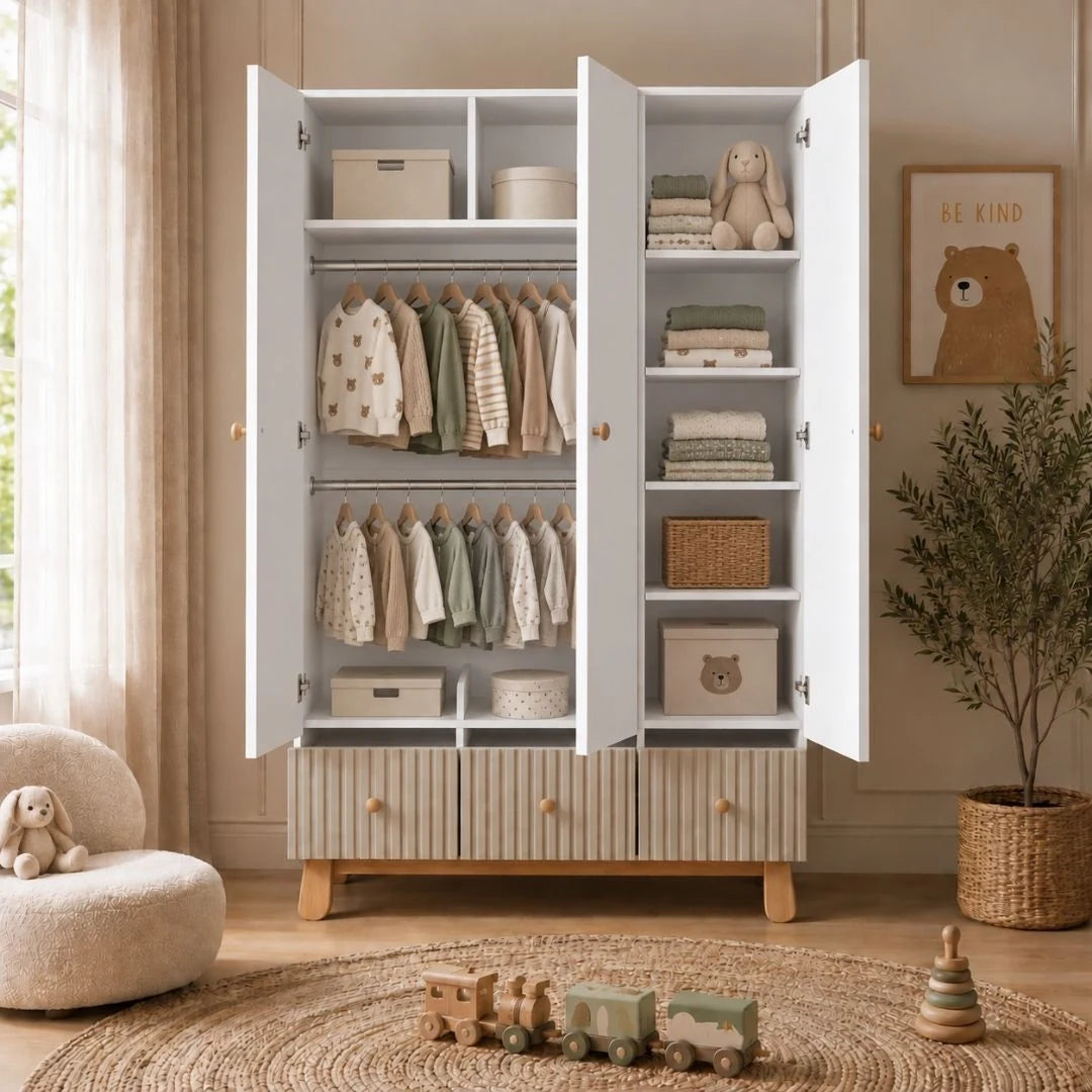 Lumi 3 Door Kids Wardrobe
