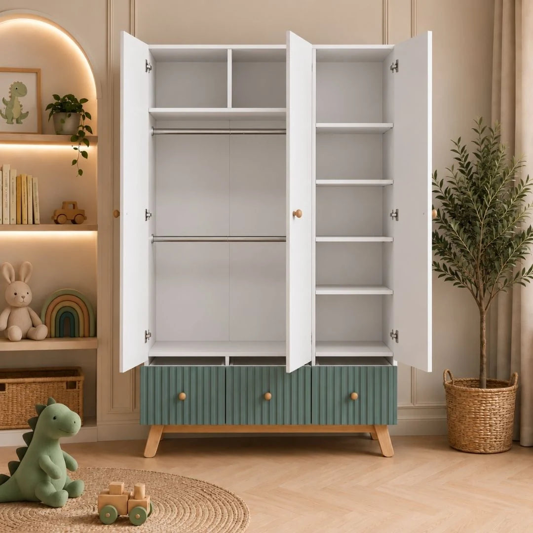 Lumi 3 Door Kids Wardrobe