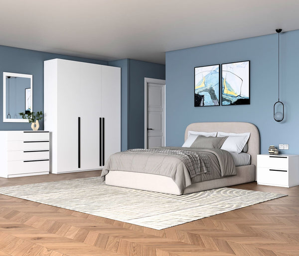 Diplo 3 Door Wardrobe 4-Piece Bedroom Set