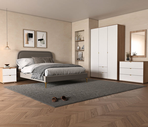 Emilia 3 Door Wardrobe 4-Piece Bedroom Set