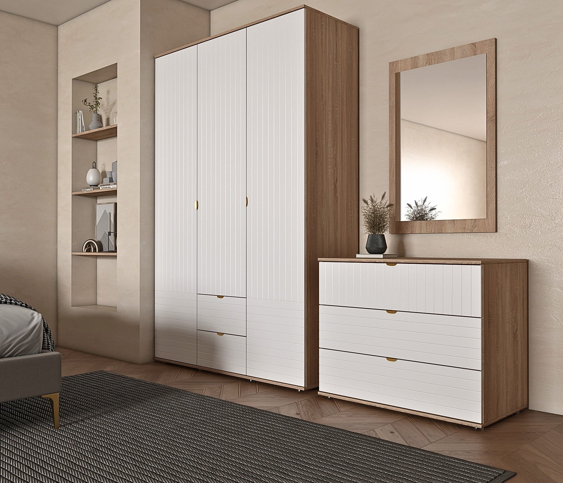Emilia 3 Door Wardrobe