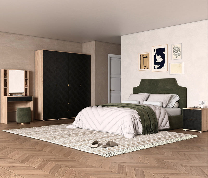 Niyra 4 Door Wardrobe 5-Piece Bedroom Set