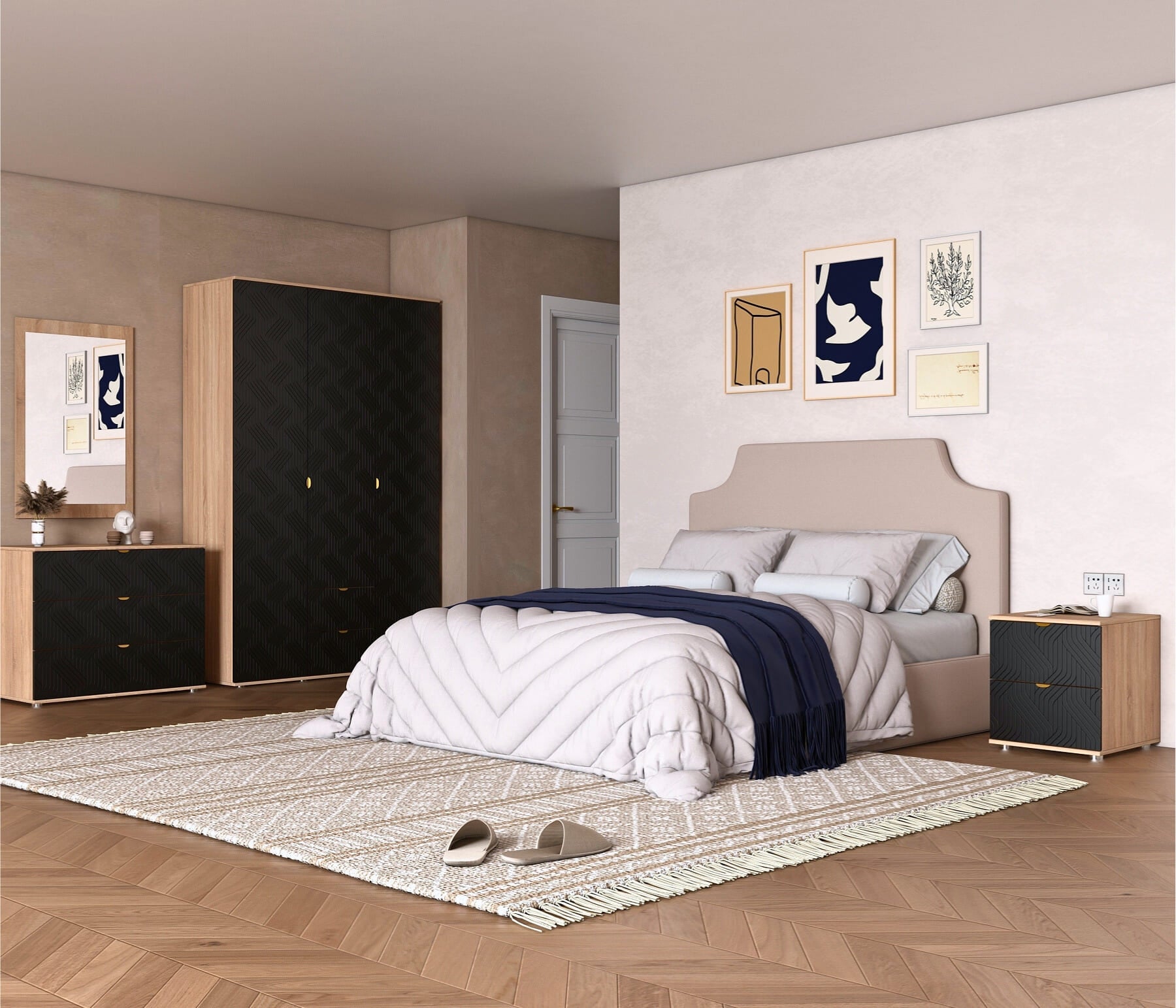 Niyra 3 Door Wardrobe