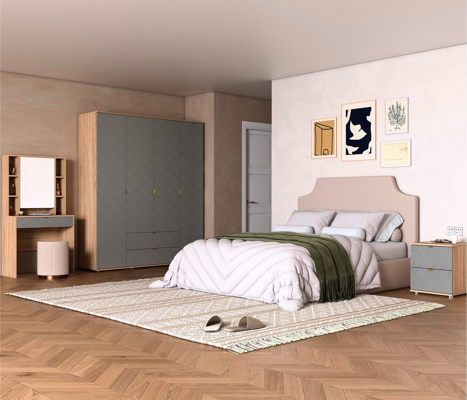 Niyra 4 Door Wardrobe